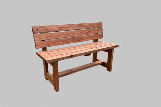 Stained or painted bench