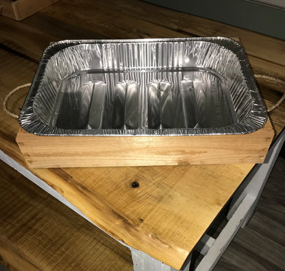 Handmade Wooden Serving Tray for Foil Pans