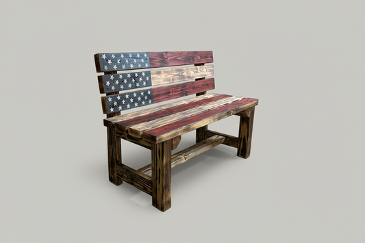 US Flag Bench