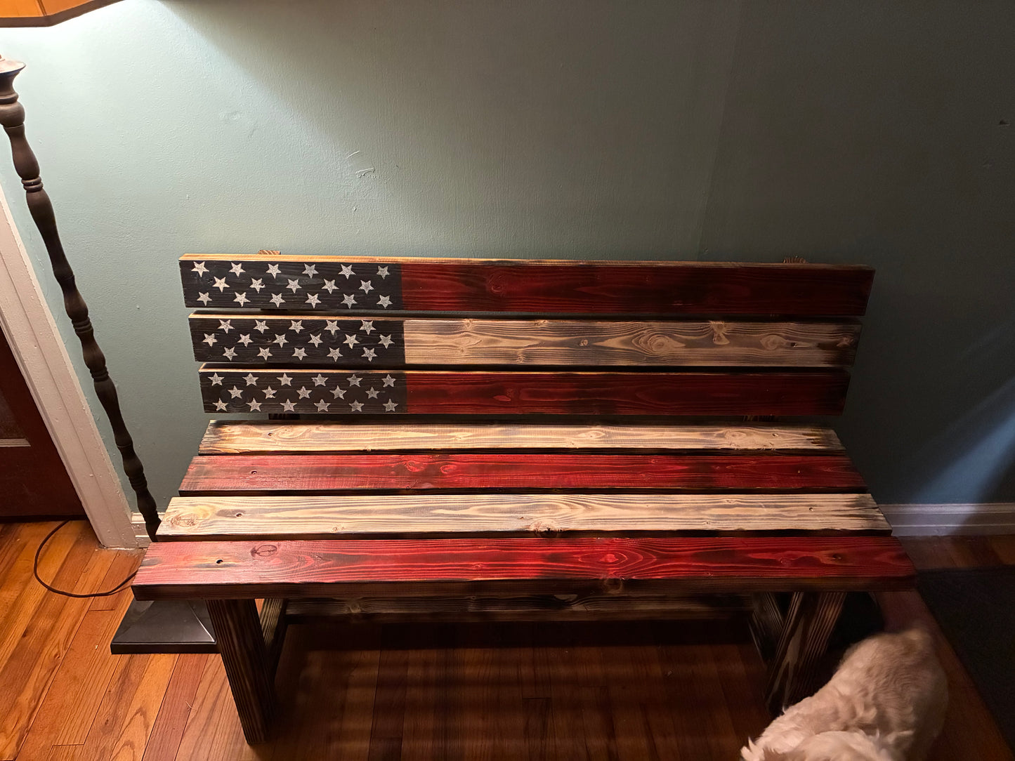 US Flag Bench