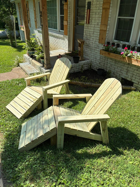 Adirondack chair and leg rest