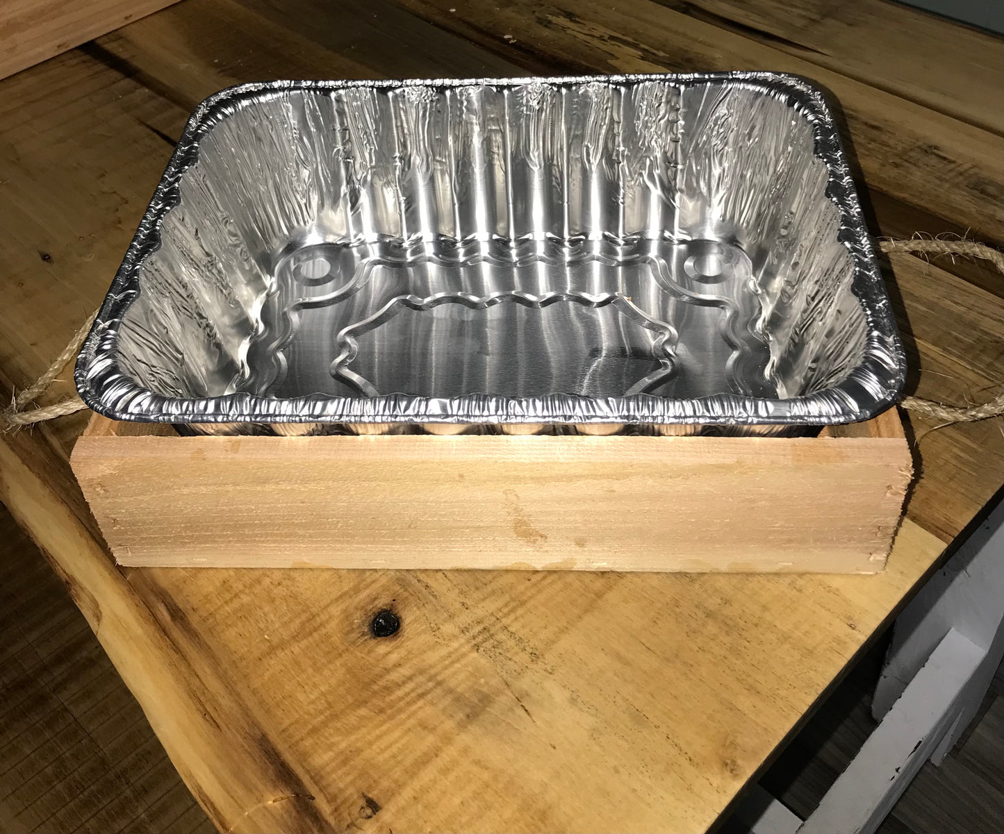 Handmade Wooden Serving Tray for Foil Pans