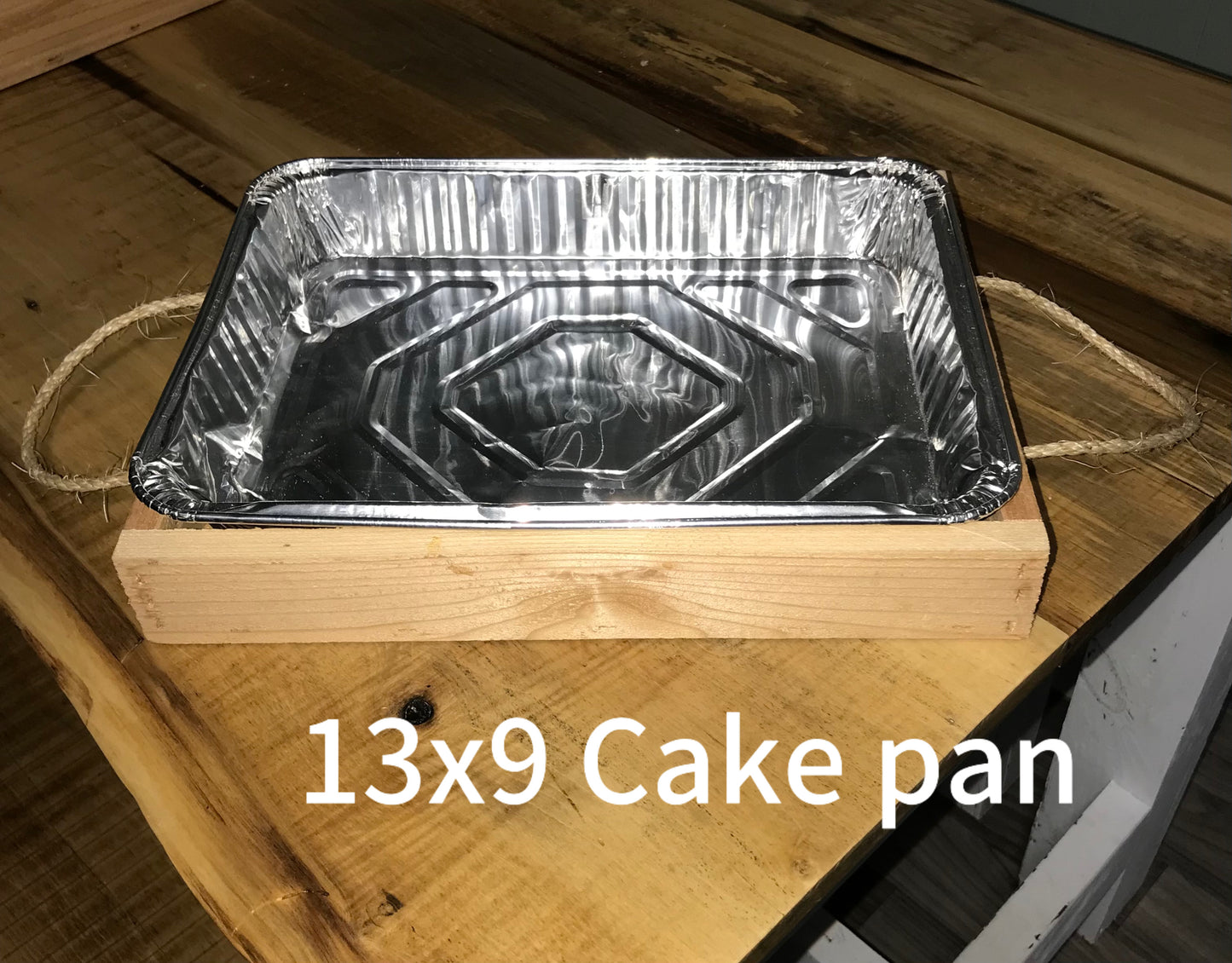 Handmade Wooden Serving Tray for Foil Pans